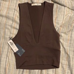 Wilfred Valeria Plunge Crop Top